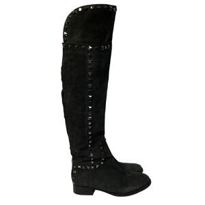 Tory Burch Women's Rhett Gray Suede Over the Knee Boots Size 10